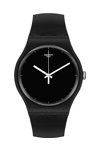 SWATCH Think Time Black Plastic Strap