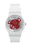 SWATCH Time to Red Small White Bio-Sourced Material Strap