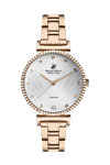 BEVERLY HILLS POLO CLUB Diamond Rose Gold Stainless Steel Bracelet