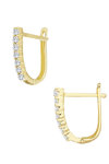 Earrings Hoops 14ct gold with Zircon