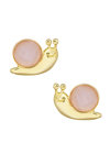 Earrings 9ct gold with Zircon and Snail by Ino&Ibo