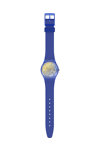 SWATCH Gents Yellow Disco Fever Blue Silicone Strap