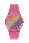 SWATCH Gents Orange Disco Fever Pink Silicone Strap