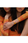 SWATCH X Supriya Lele Fire Madras Orange Silicone Strap