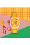 SWATCH X Supriya Lele Fire Madras Orange Silicone Strap