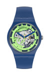 SWATCH Gents Green Anatomy Blue Silicone Strap