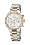 FESTINA Boyfriend Chronograph Crystals Two Tone Stainless Steel Bracelet