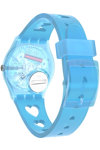 SWATCH Love From A to Z Light Blue Silicone Strap