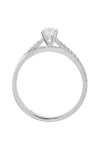 Solitaire Ring 18ct White Gold with Diamond by FaCaDoro (No 54)