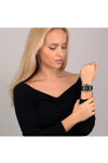 SECTOR 230 Crystals Black Stainless Steel Bracelet