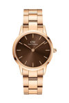 DANIEL WELLINGTON Iconic Link Amber Rose Gold Stainless Steel Bracelet 32mm