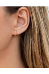 Earrings Hoops 14ct gold with Zircon