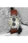 LEDOM Pilot Brown Leather Strap