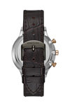 KENNETH COLE Gents Dual Time Black Leather Strap