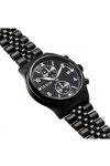 LEDOM Pilot Black Stainless Steel Bracelet