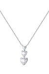 CHIARA FERRAGNI Diamond Heart Rhodium Plated Necklace with Zircon