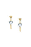 CHIARA FERRAGNI Diamond Heart 18ct Gold Plated Earrings with Zircon