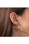 CHIARA FERRAGNI Diamond Heart 18ct Gold Plated Earrings with Zircon