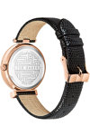 TED BAKER Swarovski Black Leather Strap