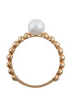 Ring 14ct Rose Gold by SAVVIDIS with Pearl and Zircon (No 55)