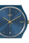 SWATCH Gents Pearlyblue Blue Silicone Strap