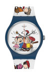 SWATCH Peanuts First Base Multicolor Silicone Strap