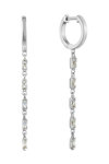 ANIA HAIE Huggie Hoops Glow Drop Starling Silver Rhodium Plated Earrings Set