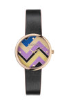 MISSONI Μ1 Black Leather Strap