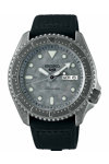 SEIKO 5 Sports Automatic Black Leather Strap