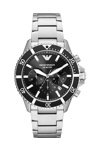 Emporio ARMANI Diver Chronograph Silver Stainless Steel Bracelet