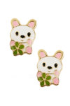 Earrings Rabbit 9K Gold with Enamel by INO&IBO