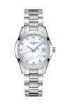 LONGINES Conquest Diamonds Silver Stainless Steel Bracelet