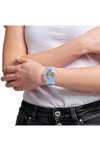 SWATCH Clearly Blue Striped Light Blue Silicone Strap