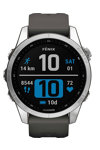 GARMIN Fenix 7S Silver with Graphite Silicone Strap