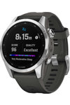 GARMIN Fenix 7S Silver with Graphite Silicone Strap