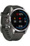 GARMIN Fenix 7S Silver with Graphite Silicone Strap