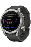 GARMIN Fenix 7 Silver with Graphite Grey Silicone Strap