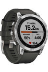 GARMIN Fenix 7 Silver with Graphite Grey Silicone Strap