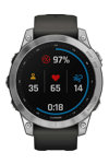 GARMIN Fenix 7 Silver with Graphite Grey Silicone Strap