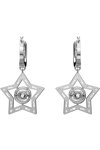 SWAROVSKI White Stella hoop earrings Star