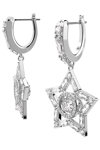 SWAROVSKI White Stella hoop earrings Star