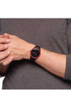 SWATCH Minimal Line Pink with Black Silicone Strap