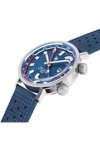 LIP Grand Nautic Automatic Dual Time Blue Combined Materials Strap