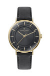 PIERRE CARDIN Bonne Nouvelle Arena Black Leather Strap