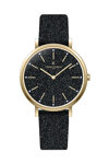 PIERRE CARDIN Belleville Glam Black Leather Strap