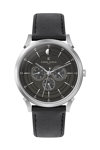 PIERRE CARDIN Pigalle Half Moon Black Leather Strap