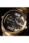 SECTOR Oversize Dual Time Gold Stainless Steel Bracelet