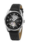 LIP Himalaya Automatic Black Leather Strap