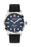 SWISS MILITARY HANOWA Mountaineer Black Leather Strap