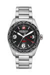 SWISS MILITARY HANOWA City Hawk Dual Time Silver Stainless Steel Bracelet